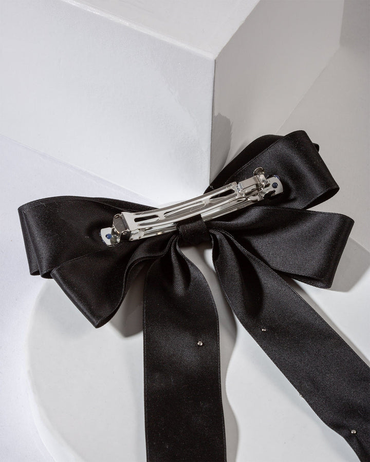 Colette by Colette Hayman Black Crystal Detailing Hair Bow
