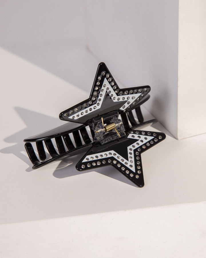 Colette by Colette Hayman Black Crystal Star Acrylic Claw Clip