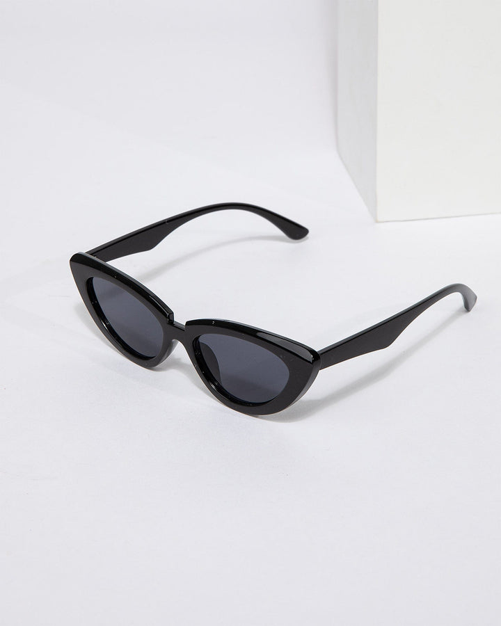 Colette by Colette Hayman Black Cut-Out Cat-Eye Shape Sunglasses