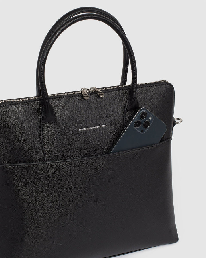 Colette by Colette Hayman Black Dominique Laptop Bag