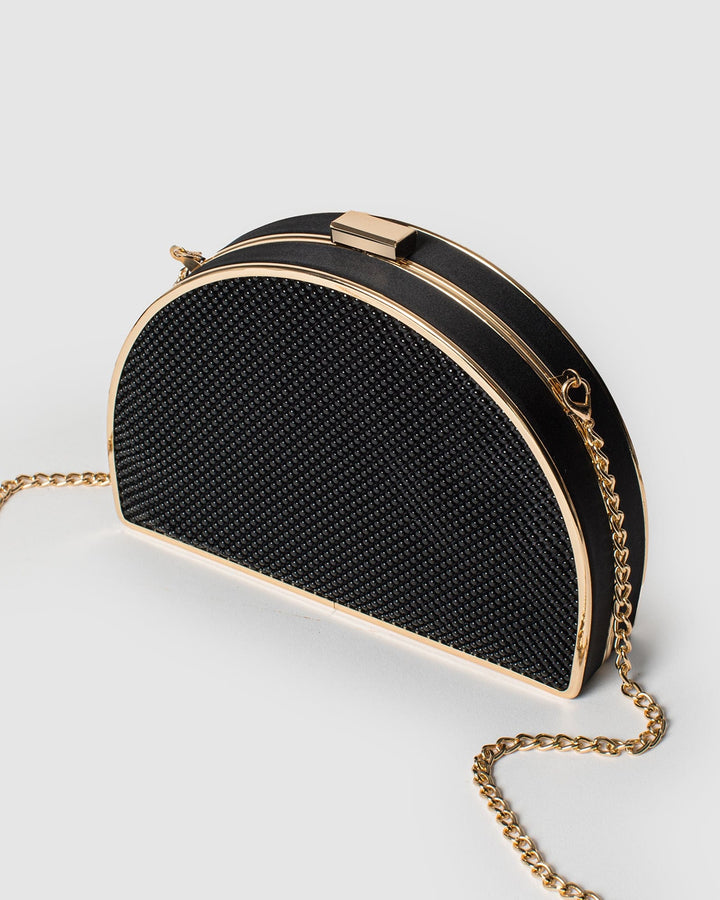 Colette by Colette Hayman Black Elena Bead Clutch Bag