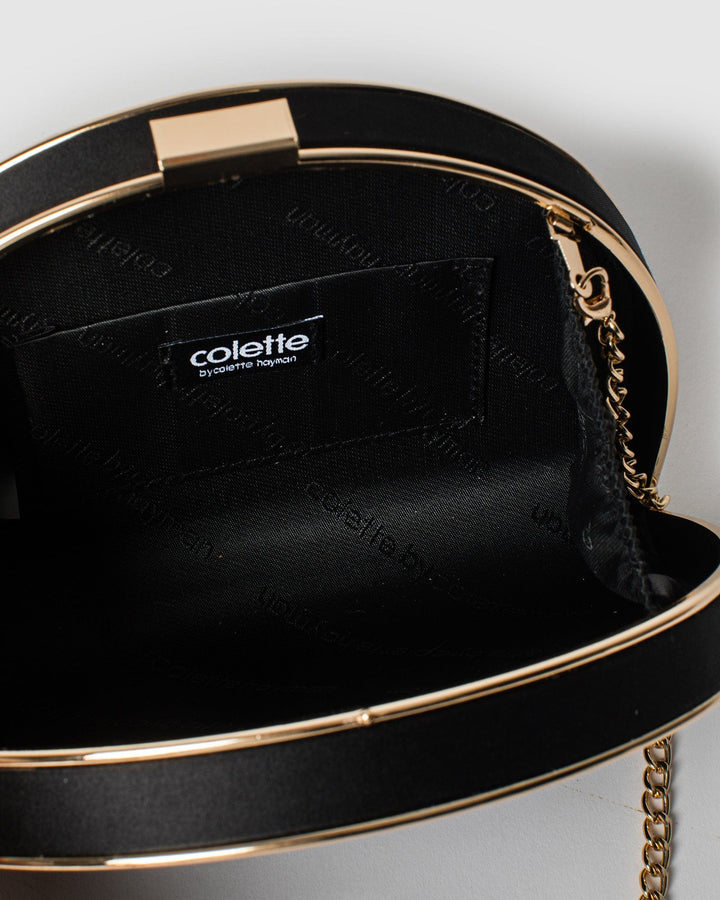 Colette by Colette Hayman Black Elena Bead Clutch Bag