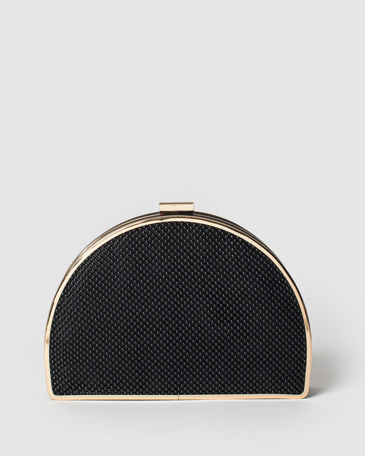 Colette by Colette Hayman Black Elena Bead Clutch Bag