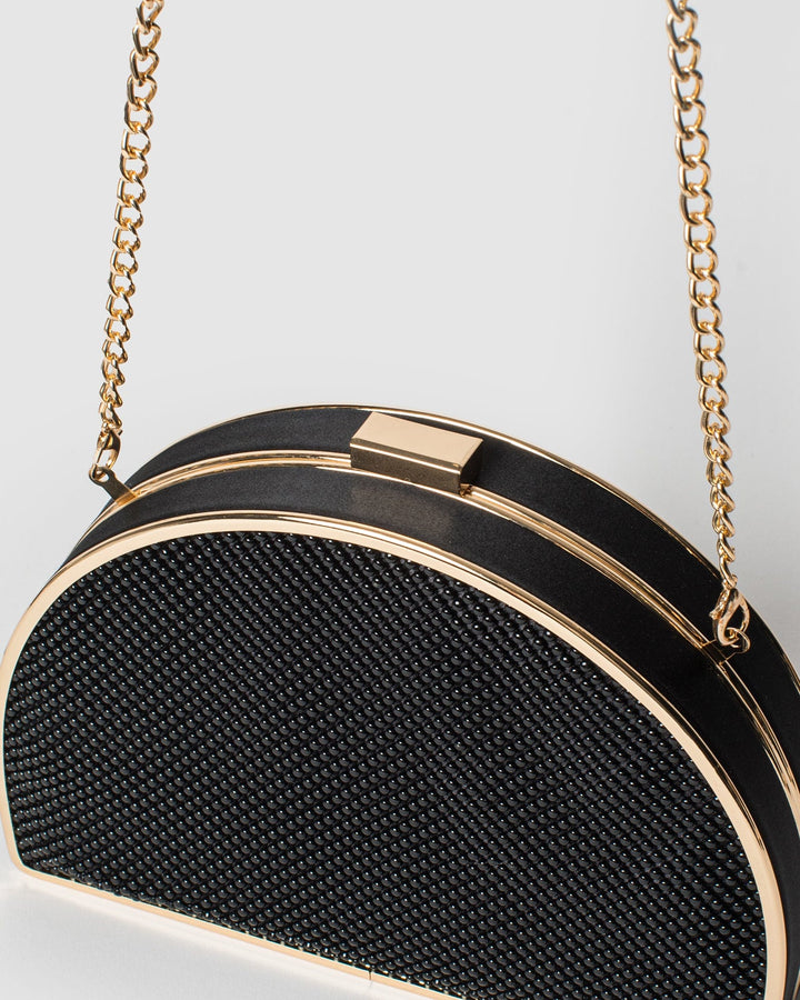 Colette by Colette Hayman Black Elena Bead Clutch Bag