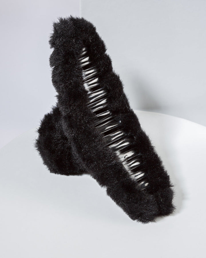 Colette by Colette Hayman Black Fluffy Loop Claw Clip
