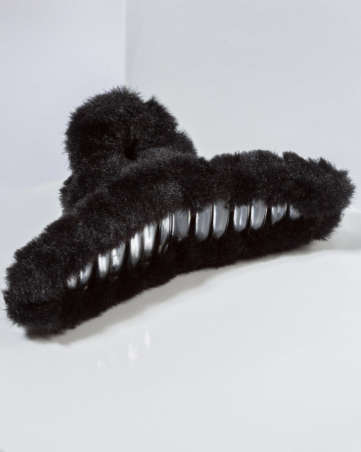 Colette by Colette Hayman Black Fluffy Loop Claw Clip