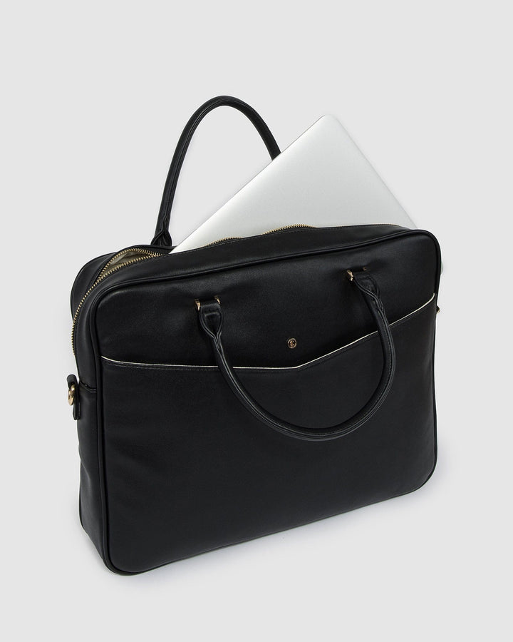 Colette by Colette Hayman Black Jessica Handle Laptop Case