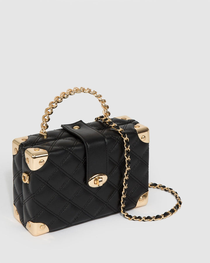 Colette by Colette Hayman Black Kendal Chain Handle Trunk Bag