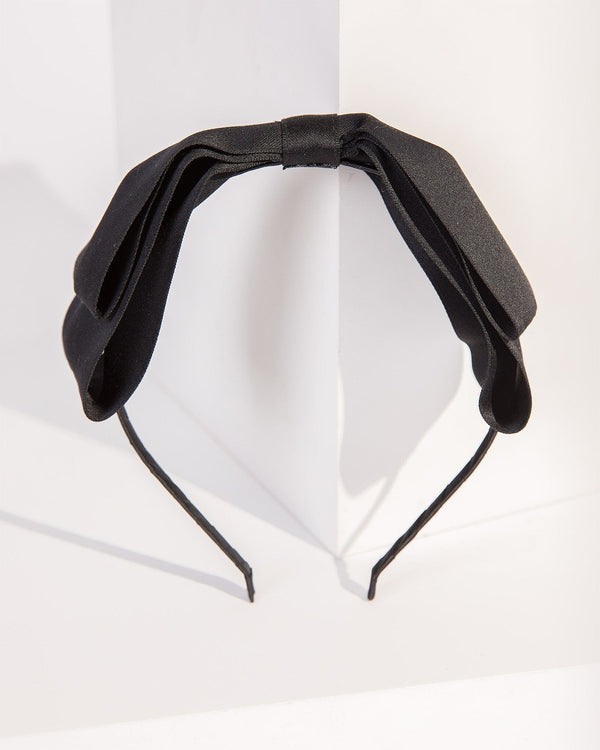 Colette by Colette Hayman Black Large Bow Headband