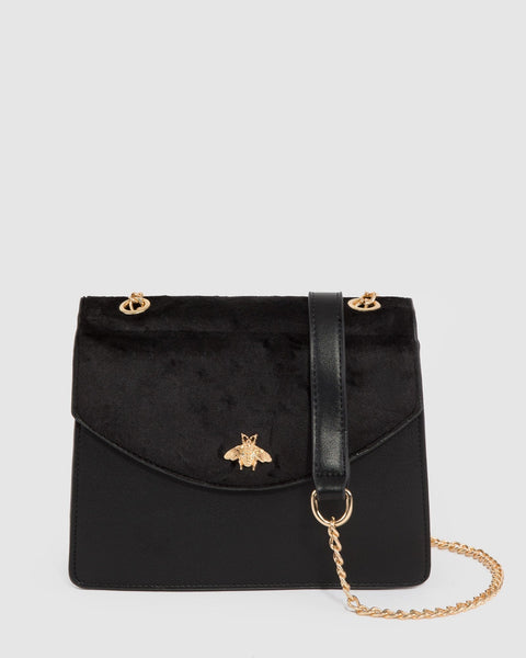 Bee Bag Dune Studded Bag Black Libby Suede Bee Crossbody Colette
