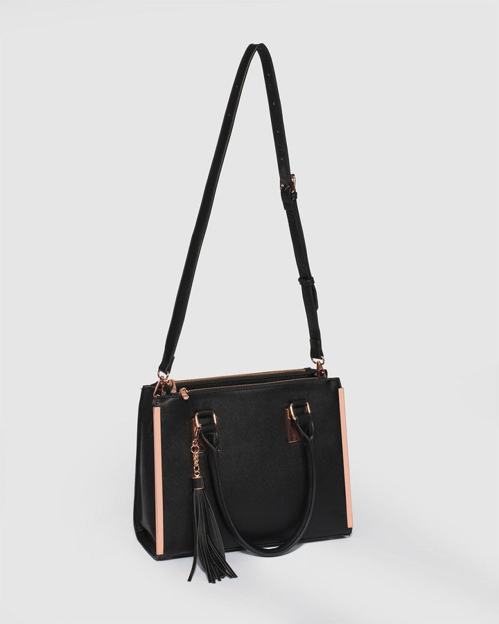 Colette by Colette Hayman Black Lucy Square Hardware Tote Bag