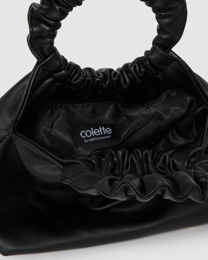 Colette by Colette Hayman Black Narelle Scrunch Handle Bag