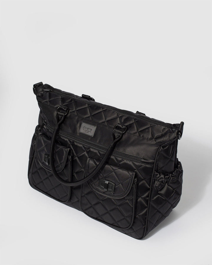 Colette by Colette Hayman Black Quilted Baby Travel Bag