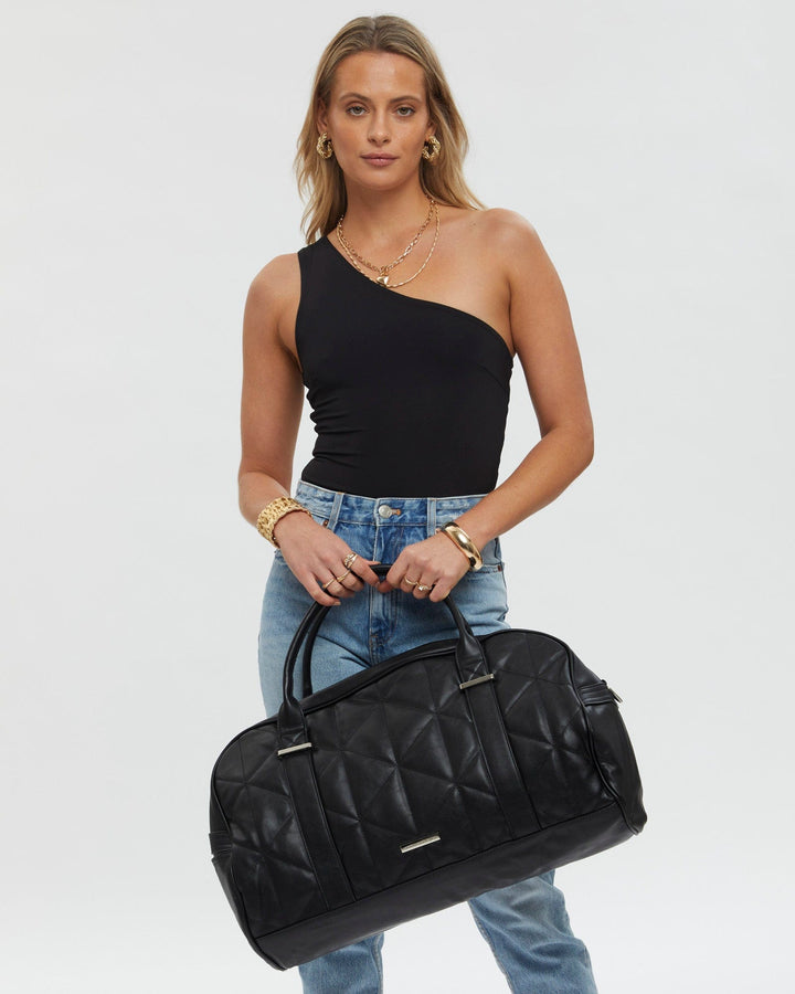 Colette by Colette Hayman Black Quilted Weekender Bag