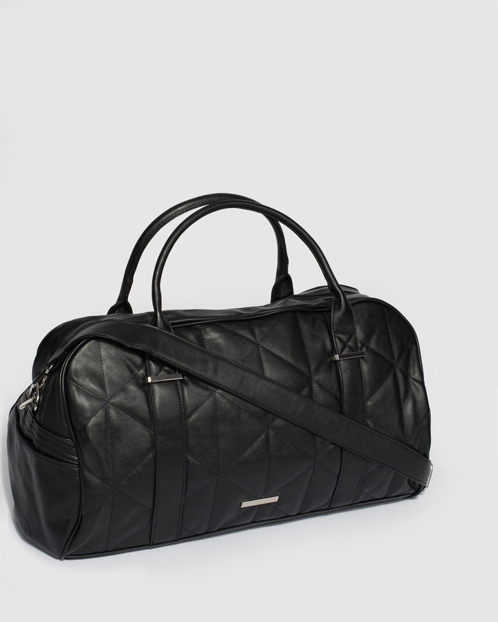 Colette by Colette Hayman Black Quilted Weekender Bag