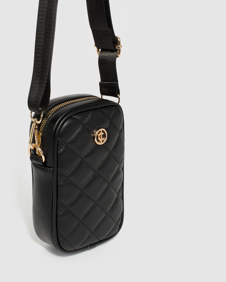 Colette by Colette Hayman Black Rubee Quilted Crossbody Bag