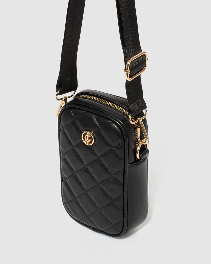 Colette by Colette Hayman Black Rubee Quilted Crossbody Bag