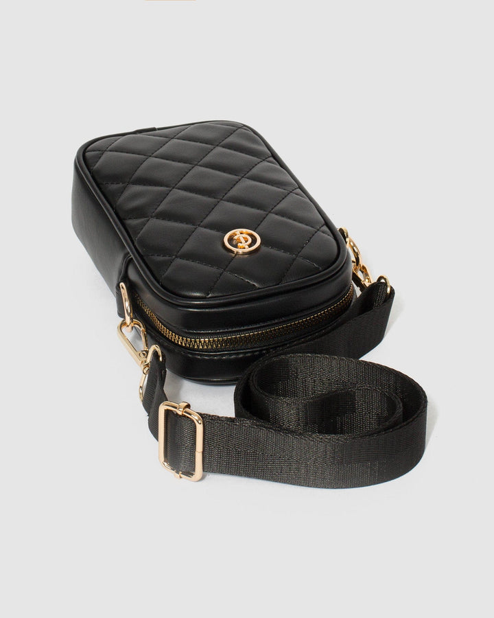 Colette by Colette Hayman Black Rubee Quilted Crossbody Bag