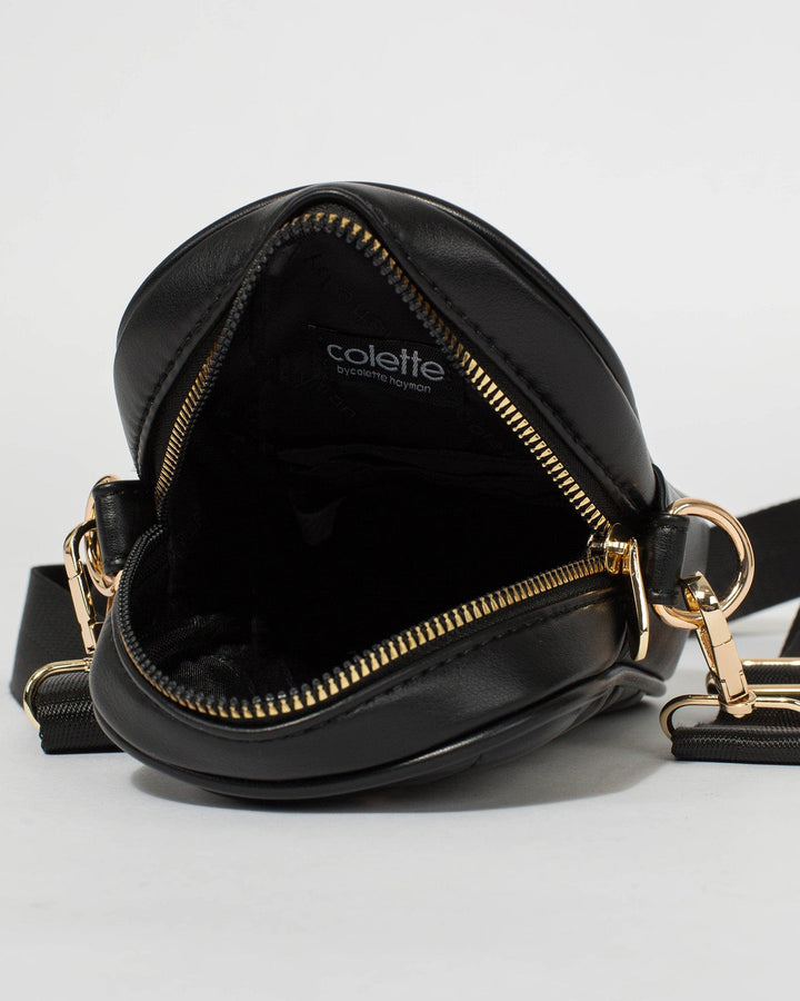 Colette by Colette Hayman Black Rubee Quilted Crossbody Bag