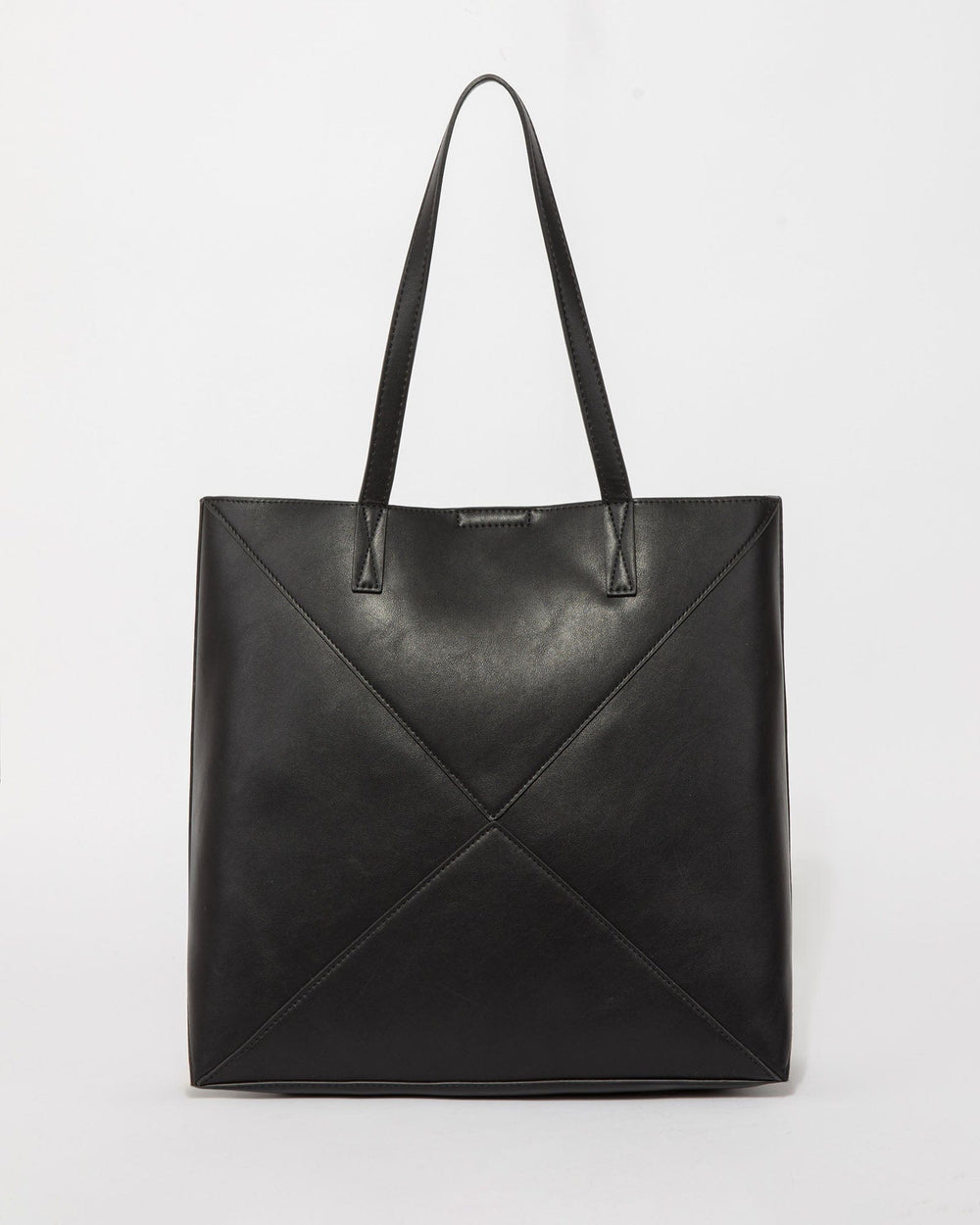 Black Selena Panel Tote Bag