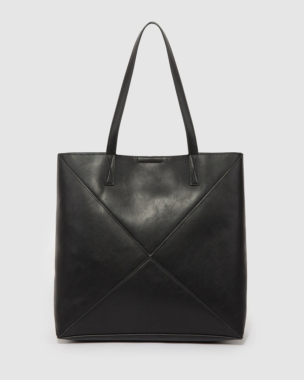 Black Selena Panel Tote Bag