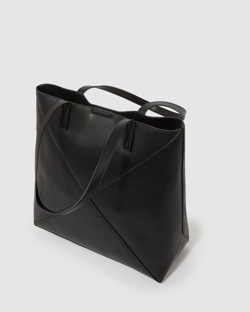 Black Selena Panel Tote Bag