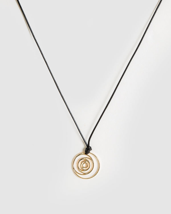 Colette by Colette Hayman Black Spiral Cord Necklace