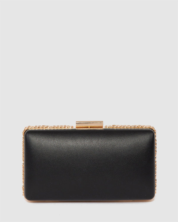 Colette by Colette Hayman Black Steph Chain Clutch Bag
