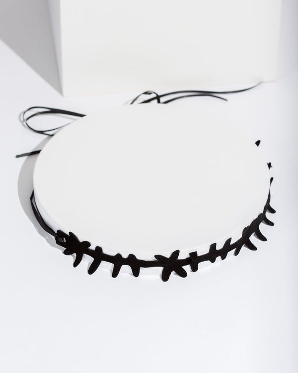Colette by Colette Hayman Black Stitches Choker Necklace