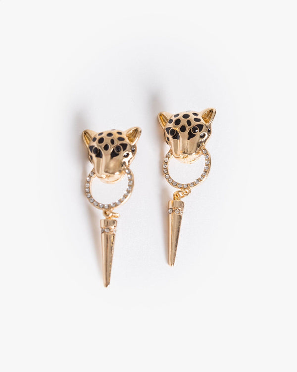 Colette by Colette Hayman Black Tiger Post Drop Earrings