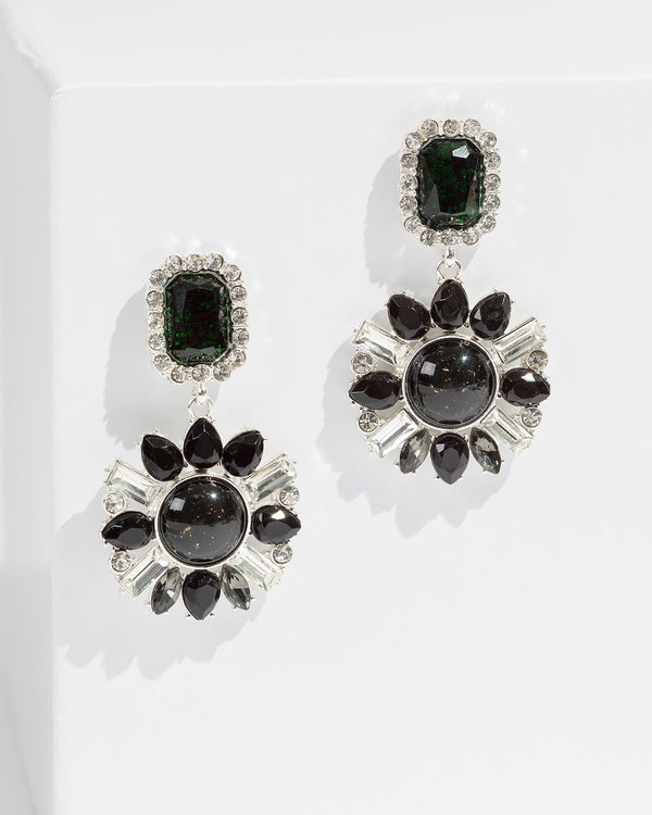 Colette by Colette Hayman Black Tone Crystal Earrings
