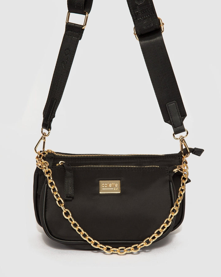 Colette by Colette Hayman Black Vivian Chain Crossbody Bag