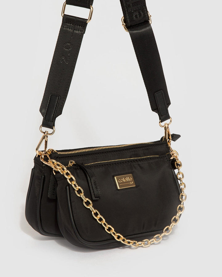 Colette by Colette Hayman Black Vivian Chain Crossbody Bag