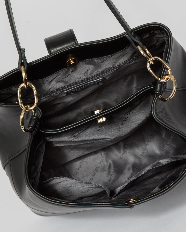 Colette by Colette Hayman Black Willow Buckle Tote Bag