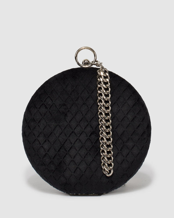 Colette by Colette Hayman Black Yuki Round Clutch Bag