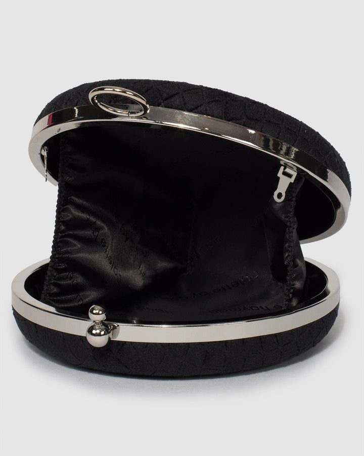 Colette by Colette Hayman Black Yuki Round Clutch Bag
