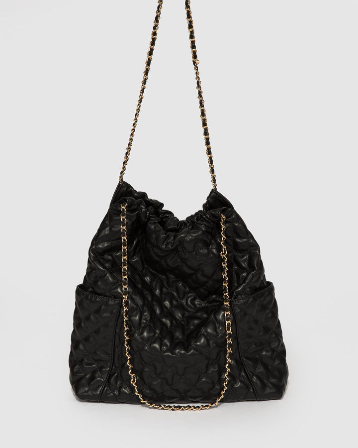 Colette by Colette Hayman Black Zara Slouch Quilt Bag