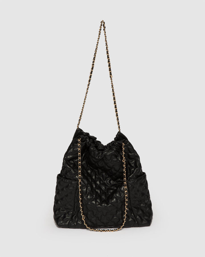 Colette by Colette Hayman Black Zara Slouch Quilt Bag