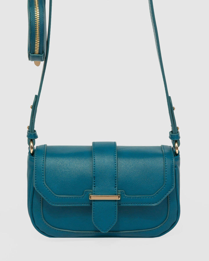 Colette by Colette Hayman Blue Adwowa Buckle Crossbody Bag