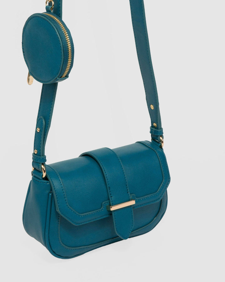 Colette by Colette Hayman Blue Adwowa Buckle Crossbody Bag