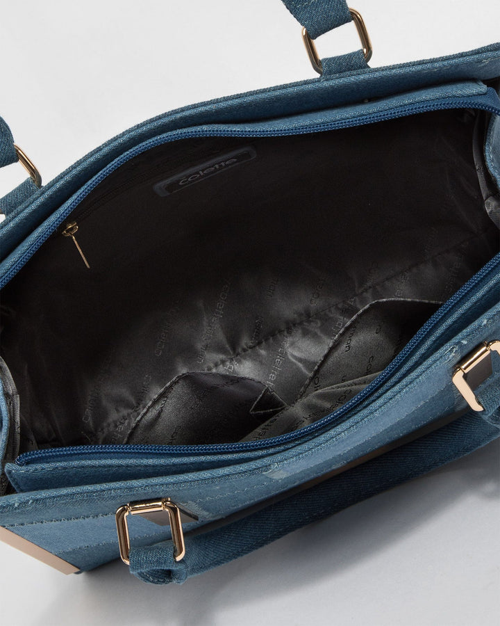 Colette by Colette Hayman Blue Andrea Patchwork Tote Bag