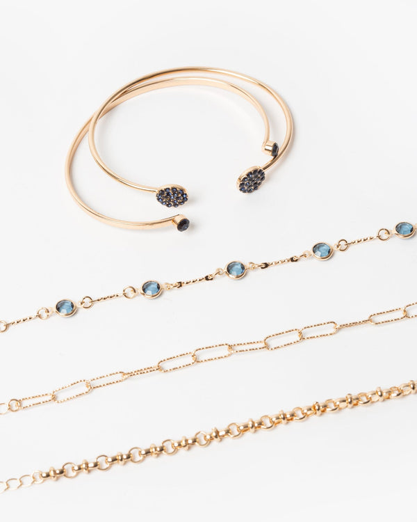 Colette by Colette Hayman Blue Bangle And Bracelet Pack