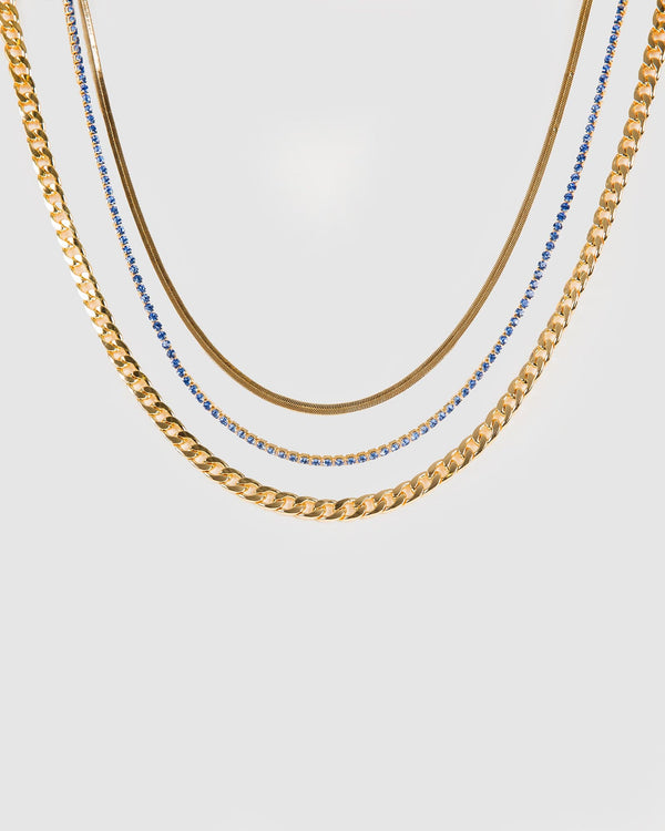 Colette by Colette Hayman Blue Cup Chain Layered Necklace