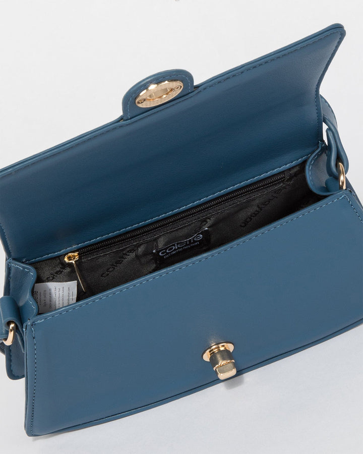 Colette by Colette Hayman Blue Jenny Buckle Shoulder Bag
