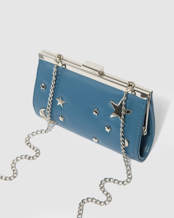 Colette by Colette Hayman Blue Junior Chain Handle Clutch Bag