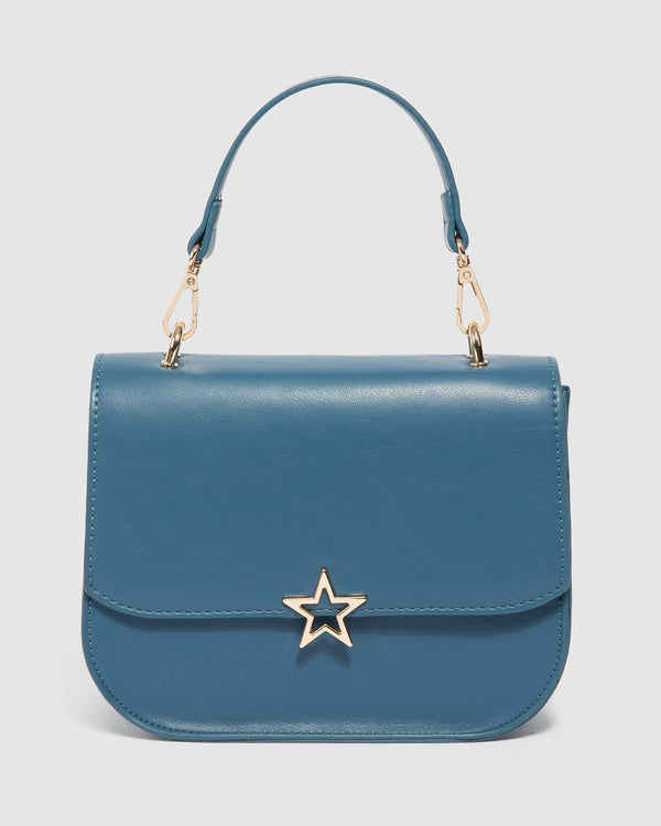 Colette by Colette Hayman Blue Kennedy Star Top Handle Bag