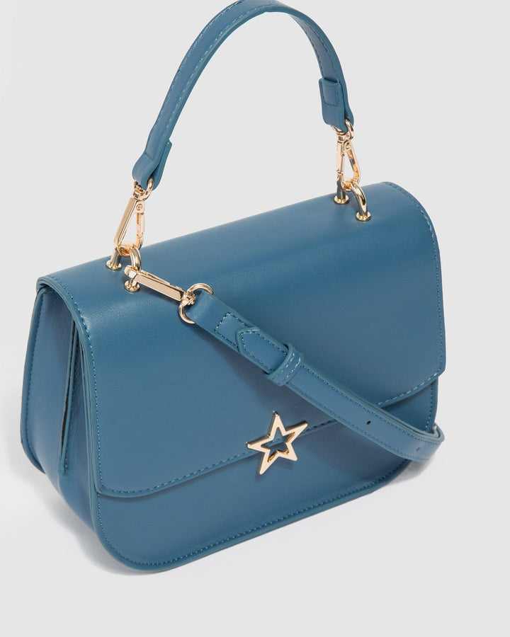 Colette by Colette Hayman Blue Kennedy Star Top Handle Bag