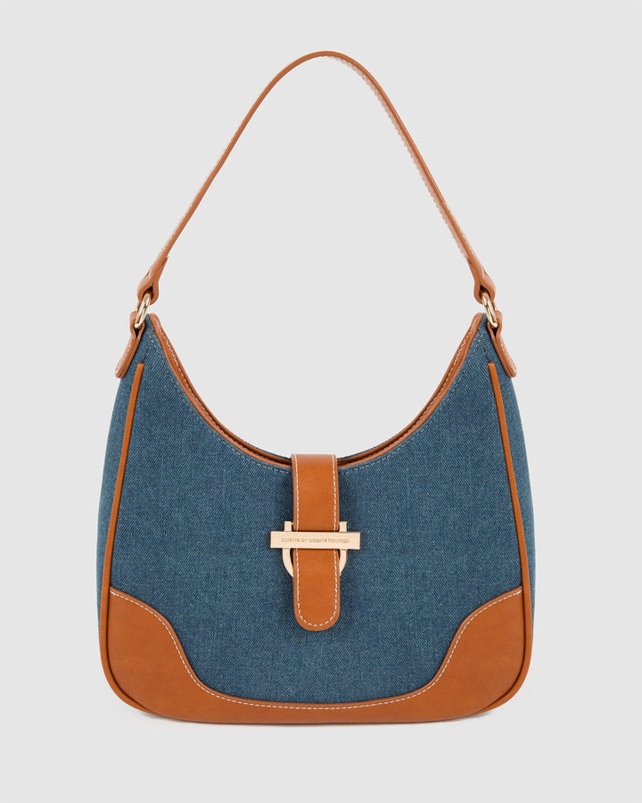 Colette by Colette Hayman Blue MJ Buckle Shoulder Bag