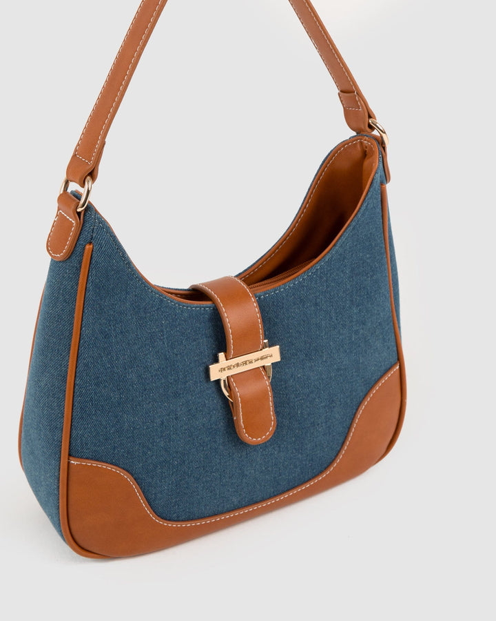 Colette by Colette Hayman Blue MJ Buckle Shoulder Bag
