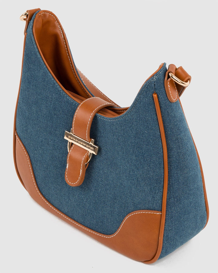 Colette by Colette Hayman Blue MJ Buckle Shoulder Bag